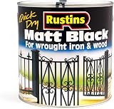 Rustins Matt Black Paint 1L – Fast Drying, Durable Finish for interior exterior view 1