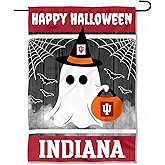 Indiana Hoosiers Happy Halloween Double Sided Garden Yard Flag