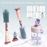 Alyvisun Silicone Bottle Brush 3-in-1 Teat Straw Brush Red view 6