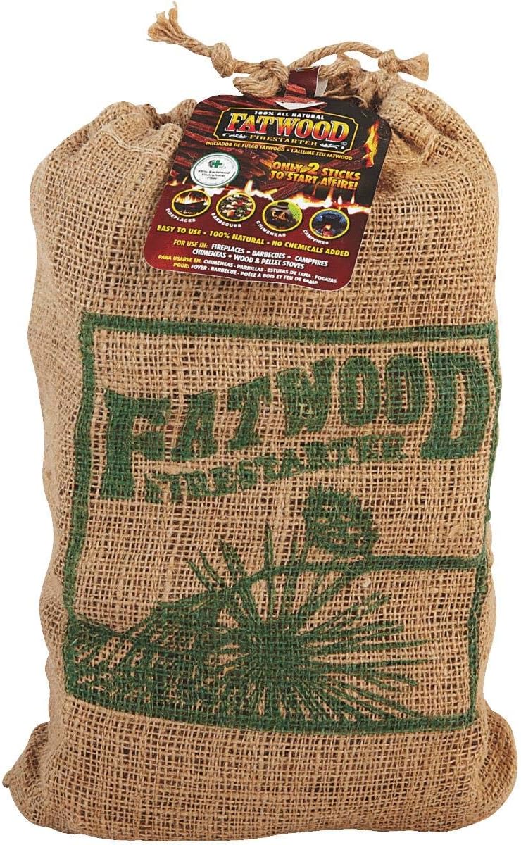 Fatwood Burlap Bag