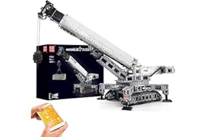 Mould King 17002 Technology 11200 Crane with 12 Motors, Remote Controlled Crawler Crane Truck Building Set 4000+PCS