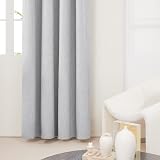 Deconovo Linen Look Full Blackout Curtains Eyelet Thermal Insulated 46 x 90 In view 6