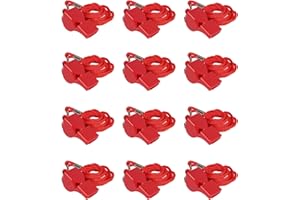 LIANGYUNZE Whistle, 12 Pcs Professional Sport Whistle Set with Lanyard - Loud Pea-Less Whistle for Coaches, Referees, Lifeguards and Police