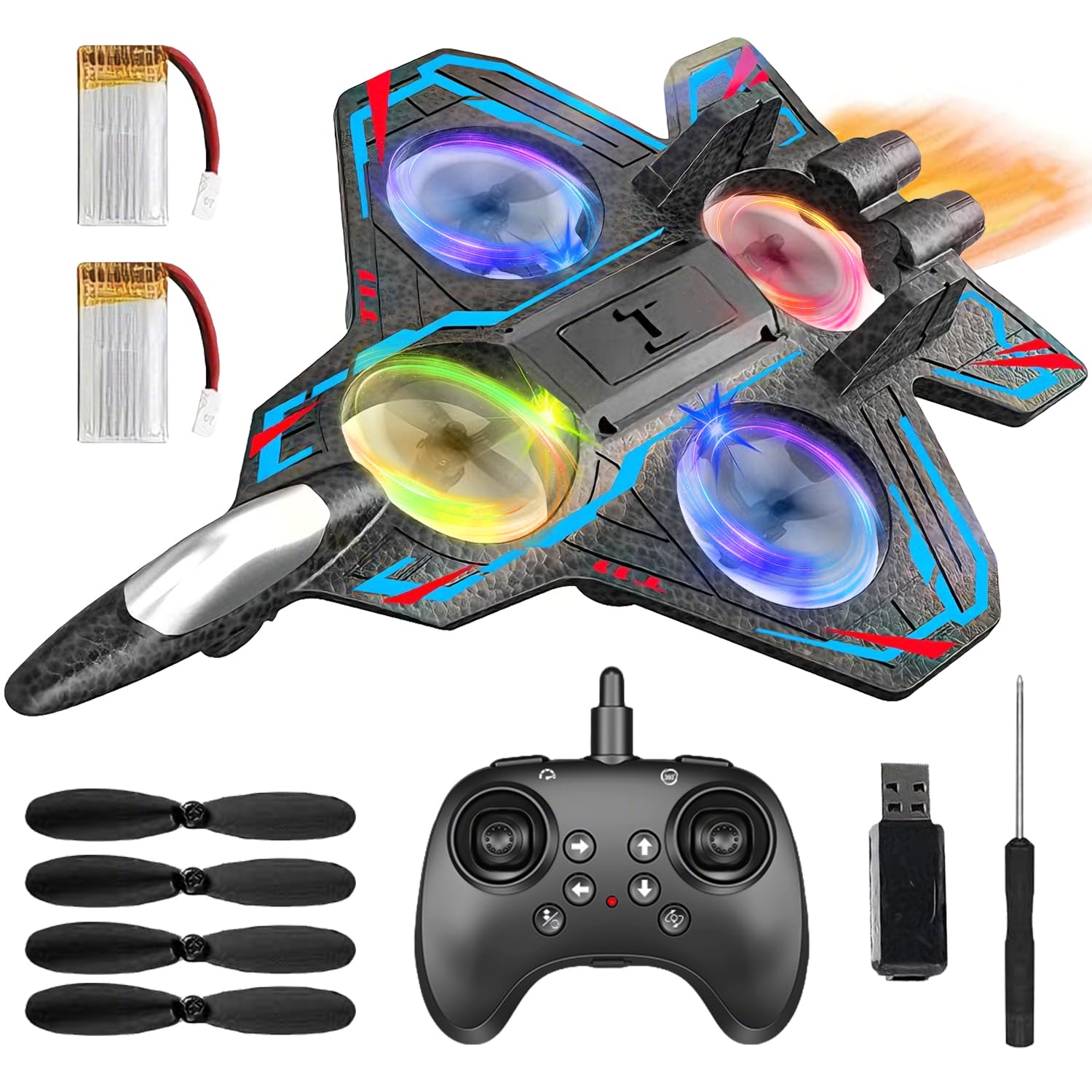 RC Plane Remote Control, Foam Remote Control Airplanes, RC Airplanes Drone Controlled, Easy to Fly for Kids & Beginners