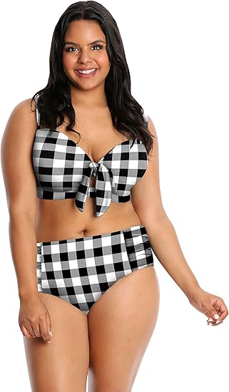 plaid bikini top