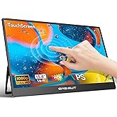 GWSGUT Portable Monitor Touchscreen 15.6'' FHD 1080P USB-C HDMI Ultra-Slim Gaming Display, Built-in Stand Speakers HDR IPS,for Laptop PC Mac Phone PS4/5 Travel Monitors (1080p Touchscreen, 15.6")