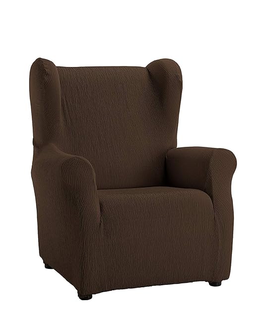 Zebra Textil Elastische Husse für Ohrensessel Beta Größe 1 Sitzer (Standard), Farbe Braun (Mehrere Farben verfügbar)