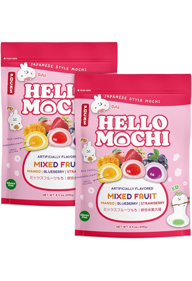 Amazon.com: Pocas Hello Mochi, Mango 2-Pack – Soft and Chewy