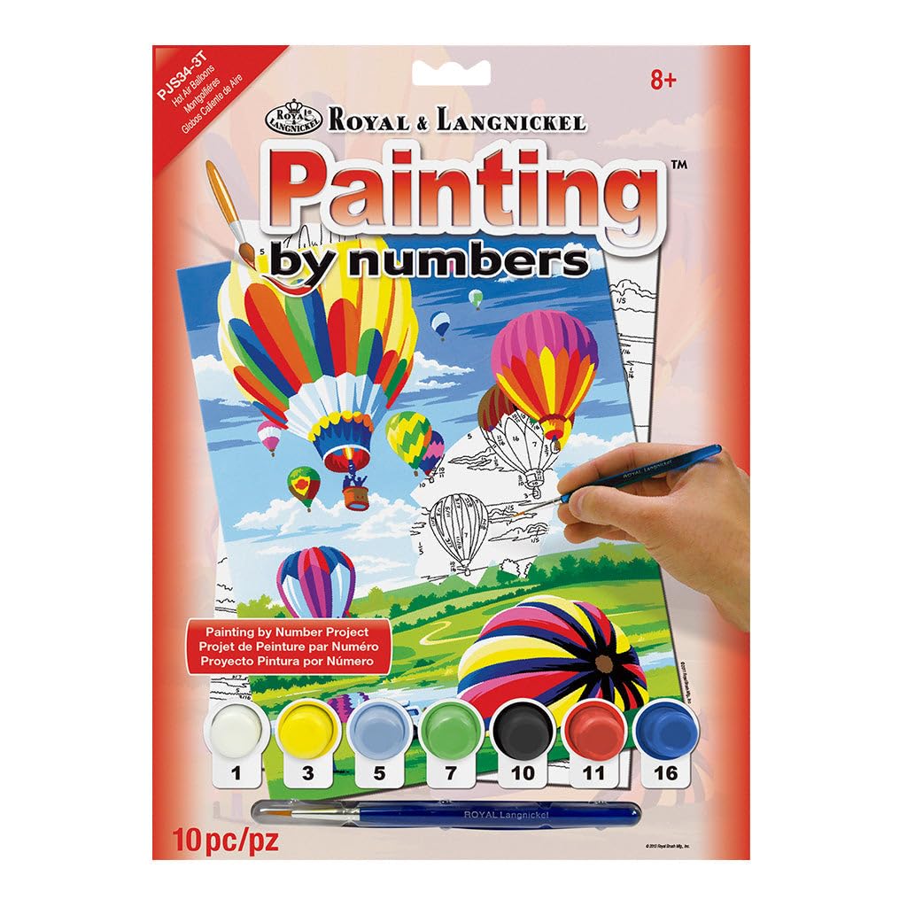 Royal & Langnickel Painting by Numbers A4 Size Hot Air Balloons Designed Painting Set