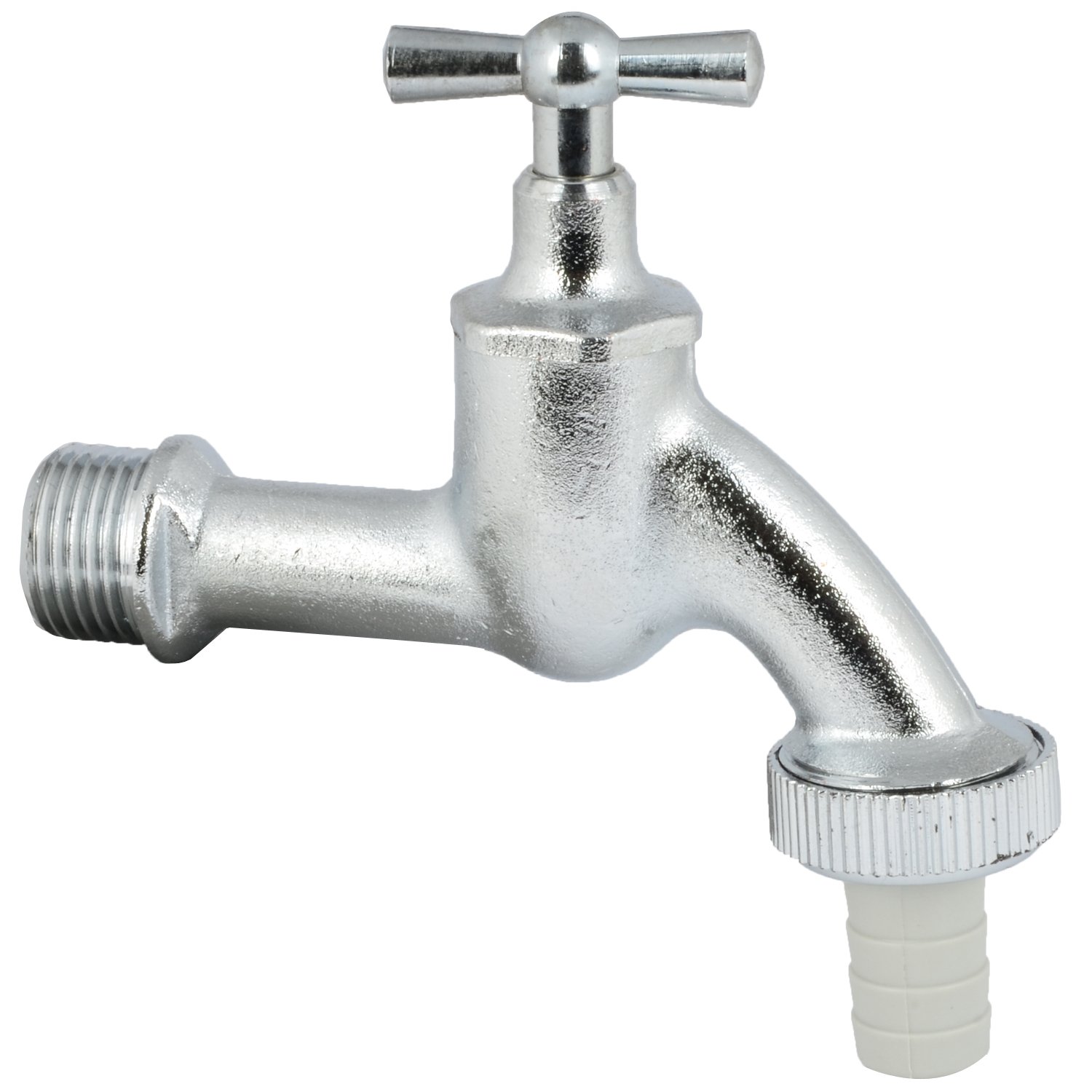 VARIOSAN 14399 3/4-Inch Matt Chrome Outlet Valve with Hose Fitting and Toggle Top