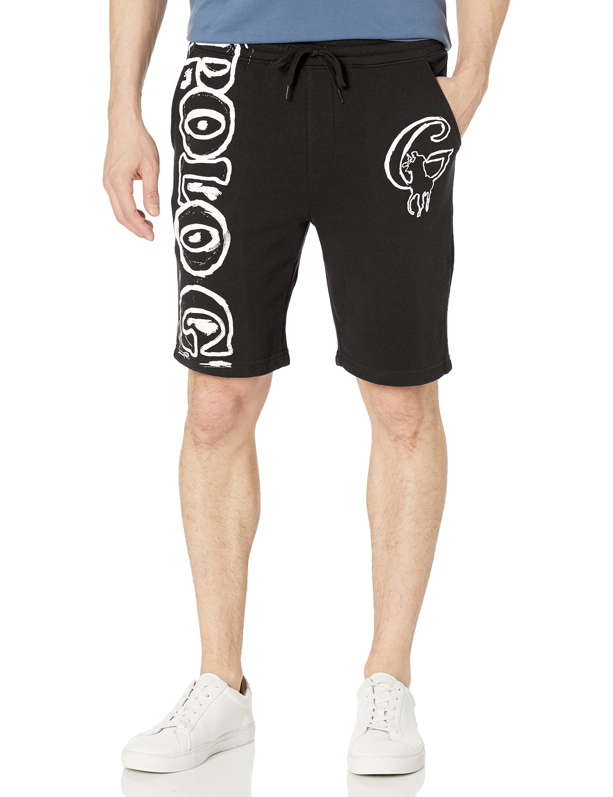 Photo 1 of Polo G Painted Shorts, Black, Large