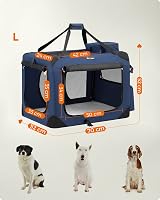 Feandrea Foldable Pet Carrier Bag 70x52x52 cm Dark Blue PDC70Z view 5