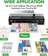 BAYGE A4 Laminator Machine 70s Fast Warm-up Built-in Cutter 360mm/min view 7
