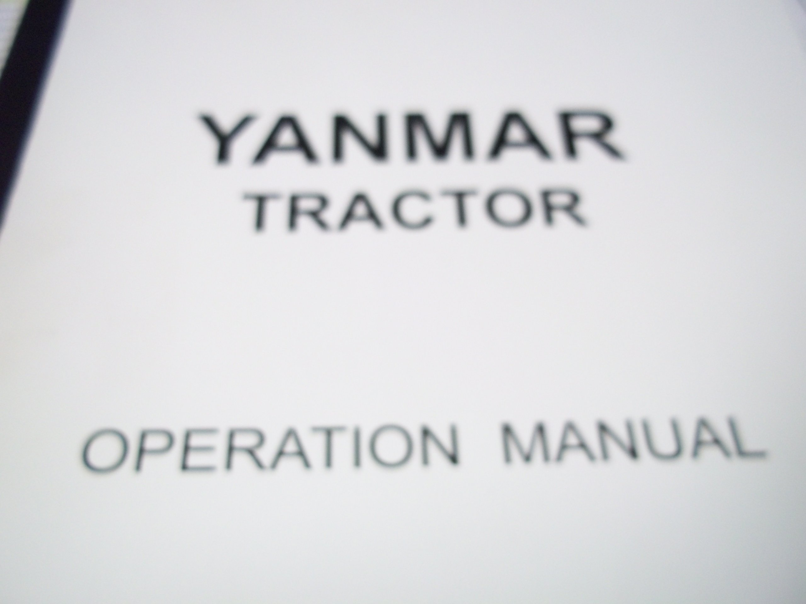 Yanmar YM165/YM165D Operation Manual Paperback – 1972