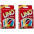 MUESO UNO Card Game (2 Pack) Uno Playing Card Game for 7 Yrs and Above for Adult,Set of 108 Cards