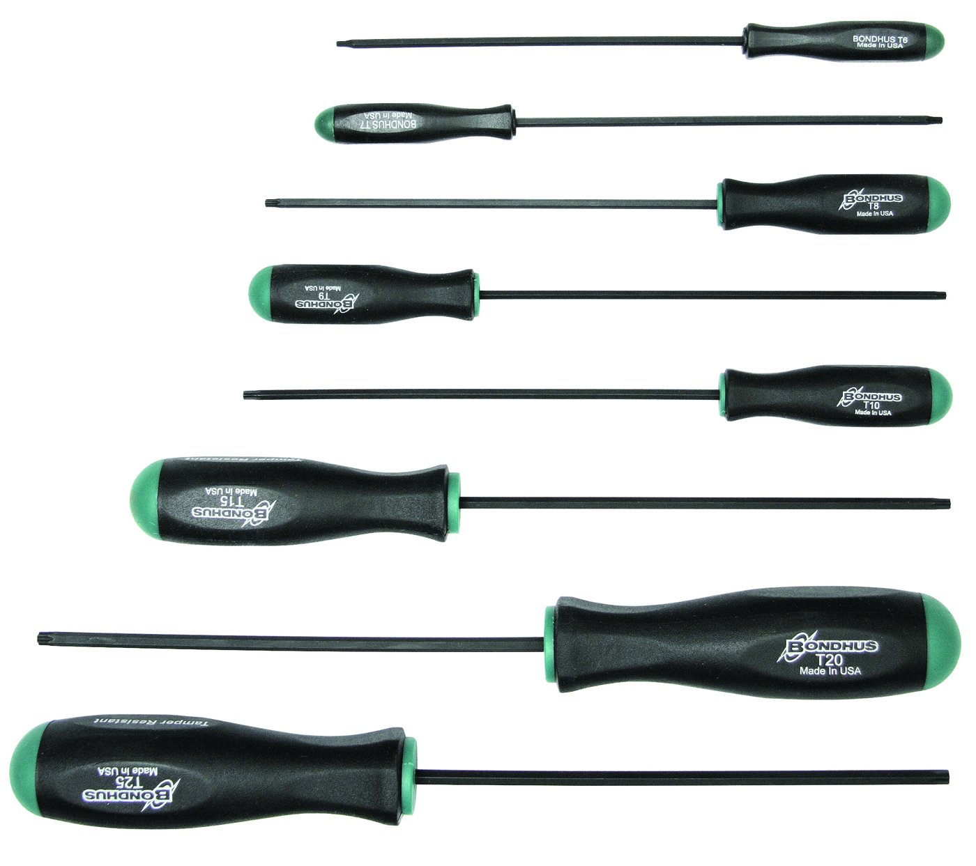 Bondhus 34532 Set of 8 Stardriver Tools, sizes T6-T25