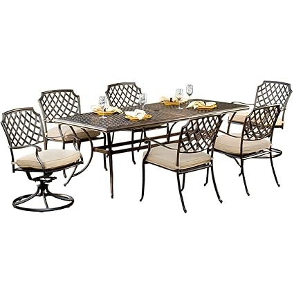 Amazon.com : Agio HERITAGE80PC 80 Piece Hege Dining Set : Garden ...
