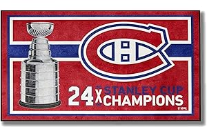 Canadiens Indoor Doormat, Rubber Backing Door Mat, Absorbent Resist Dirt Entrance Floor Mats, Hockey Teams Door Mats for Part