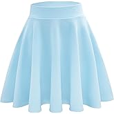 Stelle Women's Casual Skort with Shorts Basic Versatile Stretchy Flared Pleated Skater Mini Skirts