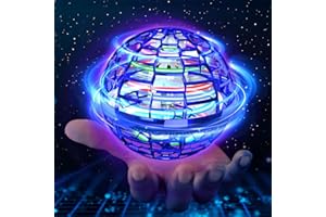 GENERIC Flying Orb Ball Toy 2025 Hand Controlled Hover Spinner Galaxy Lights Ball 360° Boomerang Flying Toys Magic Floating Globe Mini Drone Cool Christmas Gift Flying Orb Multirotors for Kids Ages 6-12 (Blue)