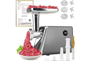 2026 Upgrade Electric Meat Grinder【Top Tier Germany 3000W Ultra Motor】【SGS Certified SUS304 Blade & Plate】 3-Second Fast Meat