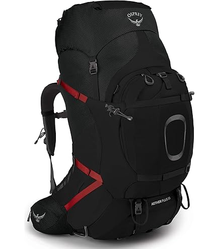 Osprey Aether Plus 70L Men's Backpacking Backpack, Black, L/XL : Sports & Outdoors