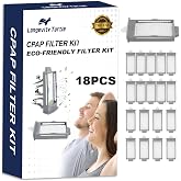 Longevity Turtle 18 PCS Reusable Pollen Filters, Compatible with Respironics Dream2 Machine, Pollen Filters Replacement Supplies