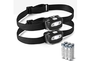 �鶹�� Basics Outdoor and Camping Essentials headlamps, 2-Pack, Black