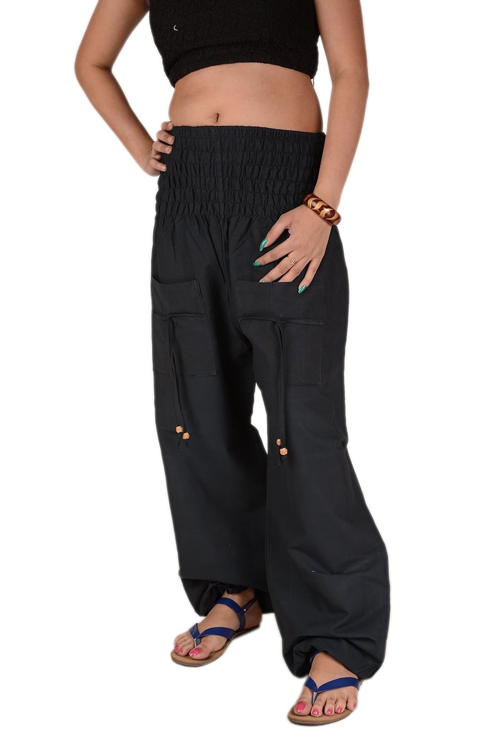 sns yoga women's cotton lounge / yoga pants with pockets