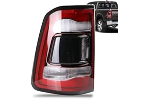 Lathsy LED Tail Light Black Cover with Blind Spot Compatible With 2019-2023 Dodge Ram 1500 Left Driver Side Replace 68262533A