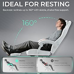 Dowinx Big and Tall Gaming Chair, Suede Fabric Game