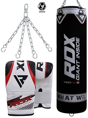 RDX Punching Bag UNFILLED Set Kick Boxing Heavy MMA Training with