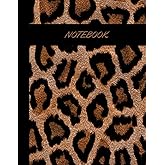 Notebook: leopard print composition notebook College Ruled (8.5 x 11 inches - 120 pages)