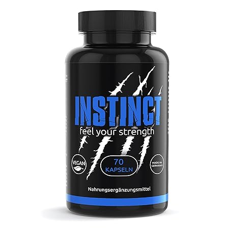 GYM-NUTRITION® — Instinct Pre Workout Koffein Guarana Formel Für Bodybuilder & Sportler | 70 Kapseln | Hochdosiert | Vegan | 
