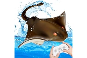 FLYCITES Remote Control Shark Stingray Toys, 2.4G Water Toys Pool Toys for Kids, High Simulation RC Stingray Boat Fish Swimming Pool Bathroom for Kids Ages 6 7 8 Boys Christmas Birthday Gifts