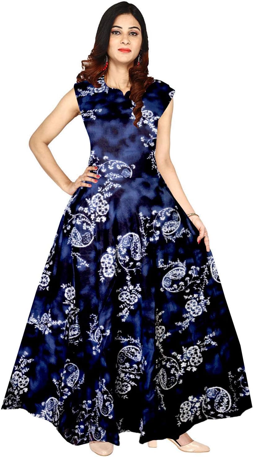 Women's Maxi Dress ( DRS_111 _ Multicolored _ Free Size )