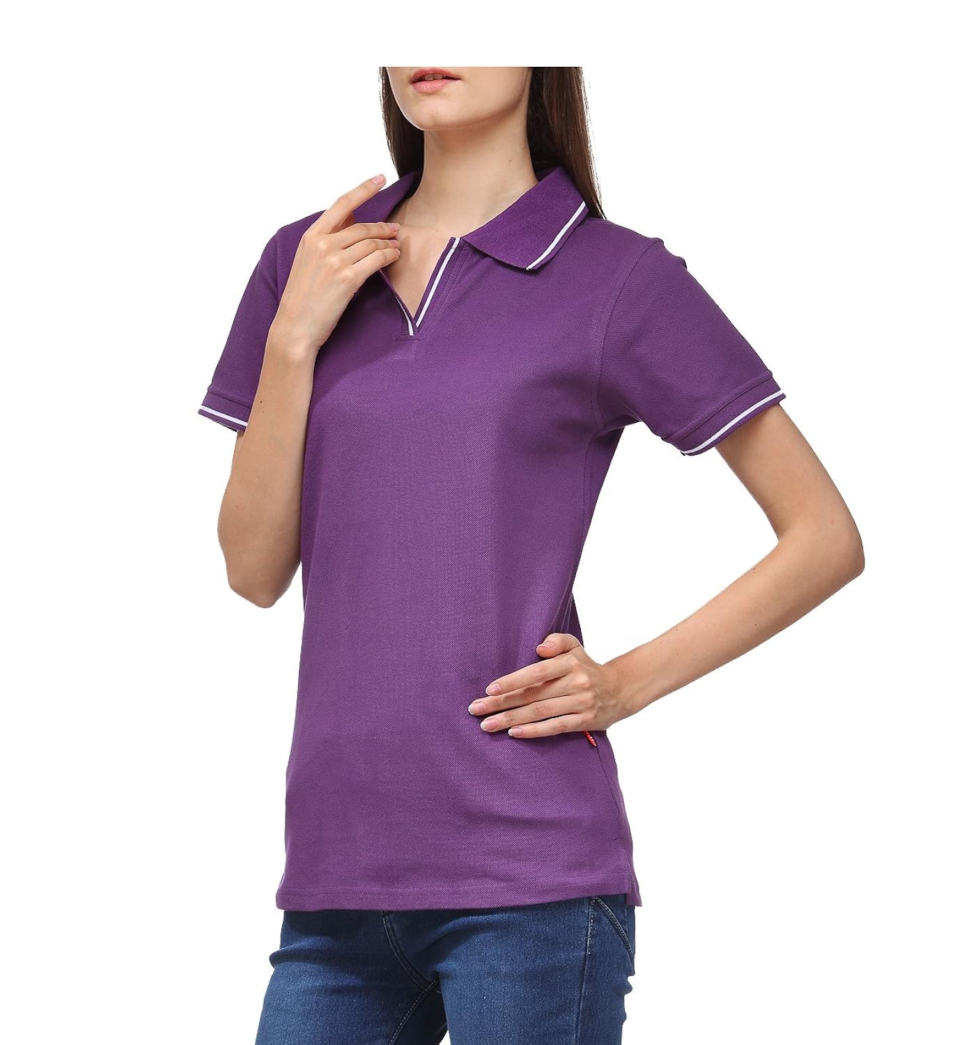 scott women's premium cotton polo t-shirt