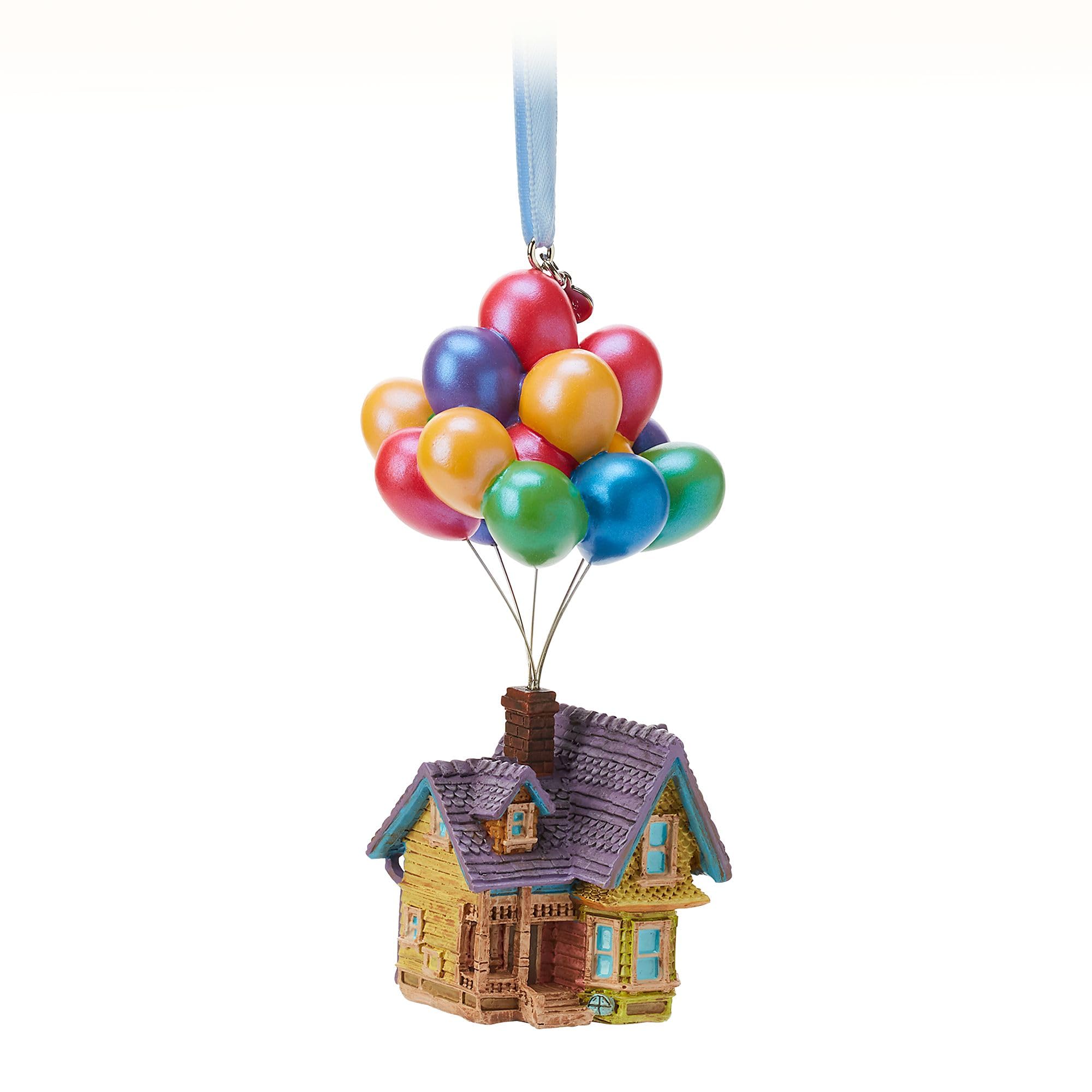Disney Store Official Up House Ornament, 11cm/4”, Pixar's Holiday Home Décor Features Carl's House with Balloons, Fully Sculpted Multicoloured Hanging Festive Decoration