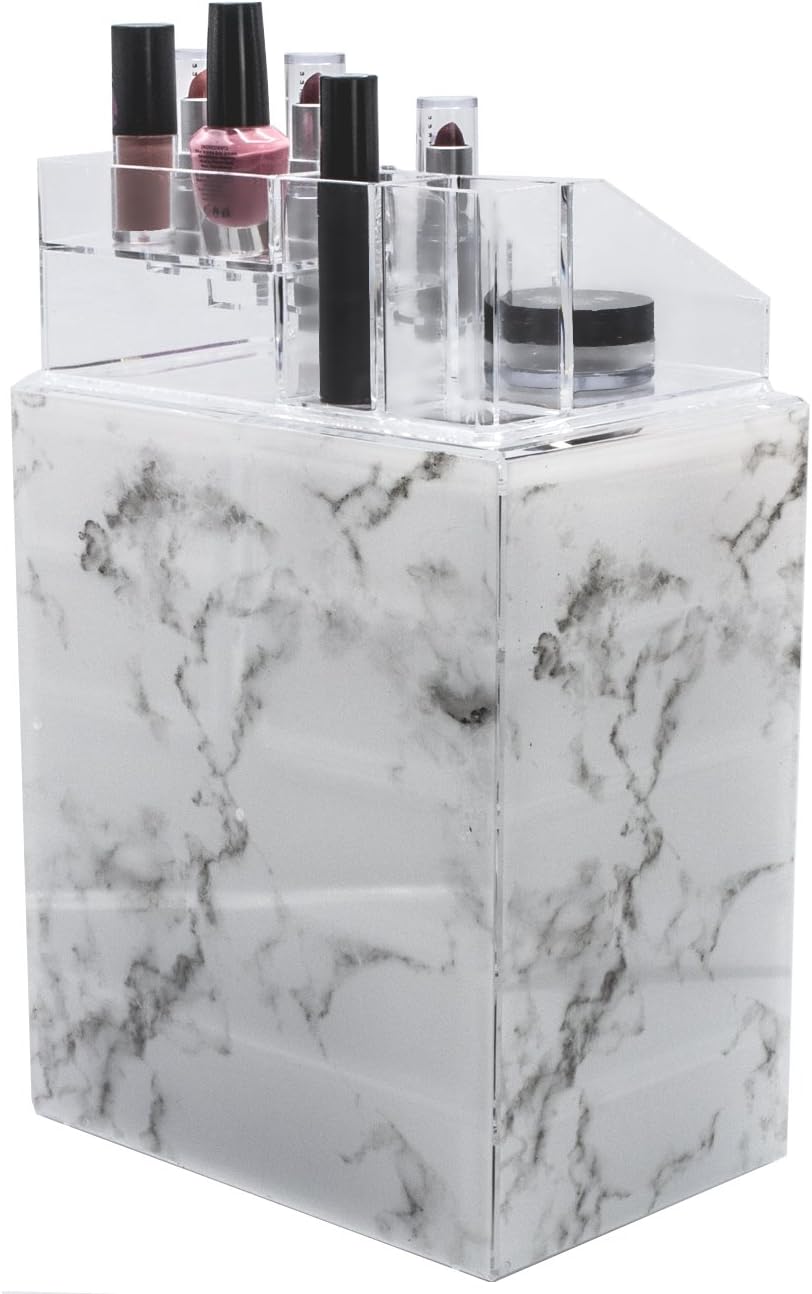 Sorbus Luxe Marble Cosmetic Makeup and Jewelry Storage Case Display - Spacious Design - Great for Bathroom, Dresser, Vanity and Countertop (4 Large, 2 Small Drawers, Marble Print): Home Improvement