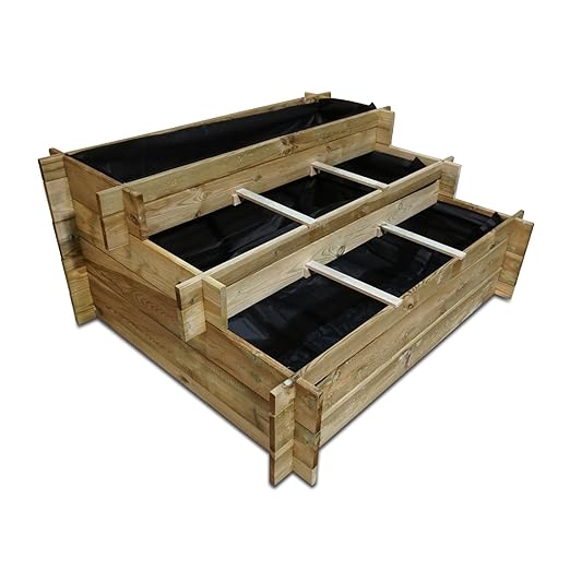 Bellissa - Maceta Escaleras Arie de pino KDI 120 x 100 x 54 cm ...