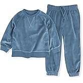pet Passion Cooper II People Packs - The Plush Organic Cotton Velour Sweatsuit, 2-Piece Top Pants Set, Baby and Toddler