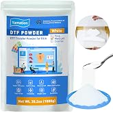 Yamation DTF Powder 1000g (2.2 lbs) - White DTF Transfer Powder Hot Melt Adhesive, Anti-Static &amp; Soft Stretch, for All DTF Printers &amp; Sublimation Hack, Custom T-Shirt Printing on All Fabrics