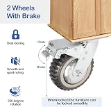 Lesolar 4x 8" Heavy Duty Castors 200mm Rubber Swivel Wheel 1400kg Load 2 Fixed view 4