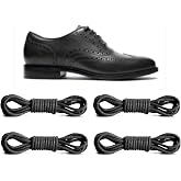 NDTEZUGT 2 Pairs Waxed Shoe Laces for Cole Haan Plain Toe, Oxford, Wingtip | 3/32"(2.5mm), Dress Mens Shoelaces, Round Shoe Strings Replacement for Business Oxford, Chukka Boot, Loafer, Wingtip Shoes