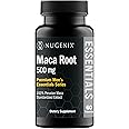 Nugenix Essentials Maca Root Powder Capsules - 100% Peruvian Maca Extract, Peruvian Ginseng, MacaPrime - 60 Count