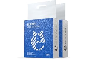 ELS PET Clumping Cat Litters 2 Packs, Strong 3 in 1 Mixed Cat Litter, Unscented Ultra Absorbent and Fast Drying Cat Litter, F