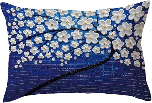 Loolik Fundas de Cojines,Gran Estampado de Arbol Mezcla Algodón ...