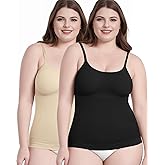 AURUZA Women's Shapewear Tummy Control Scoop Neck Camisole Tops for Women Seamless Compression Tank Top Regular and Plus Size