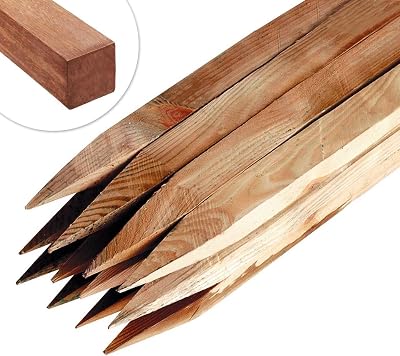 Circle of Trust 1.5M Wooden Garden Stakes, 3.2CM Thick, Pack of 10
