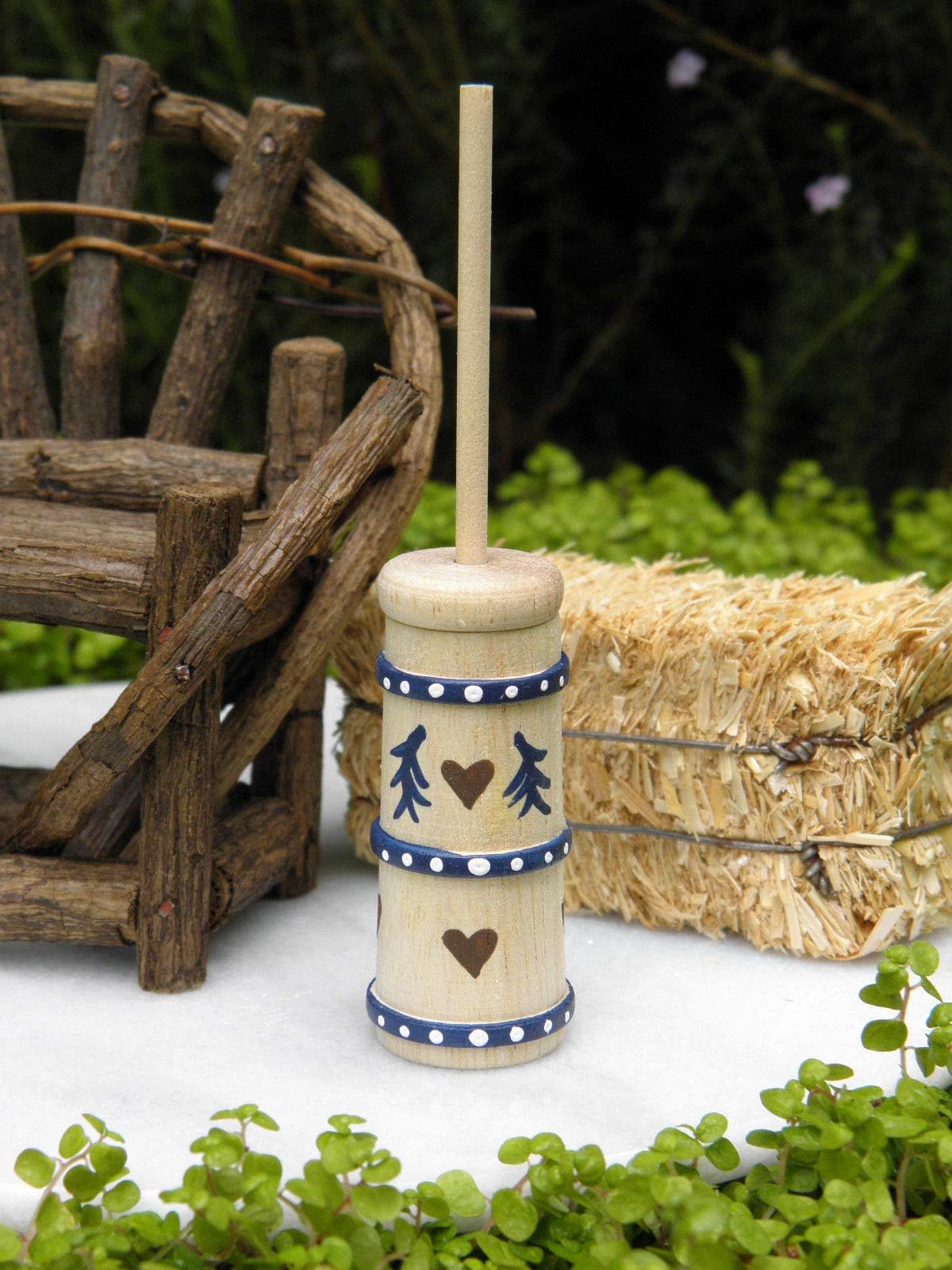 Adjore Miniature Dollhouse Fairy Garden Farm Accessories ~ Wooden Butter Churn ~ New ~ Best Outdoor Accessory